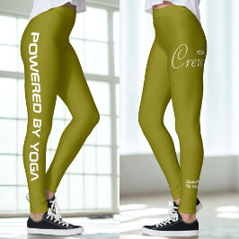 Legging Conjunto de ioga de impressão personalizada oliva