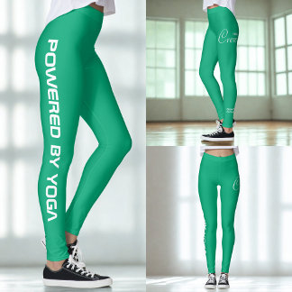 Legging Conjunto de ioga de impressão personalizada verde