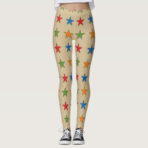 Legging Conjunto de Starfish de Cartoon Colorido Bonito