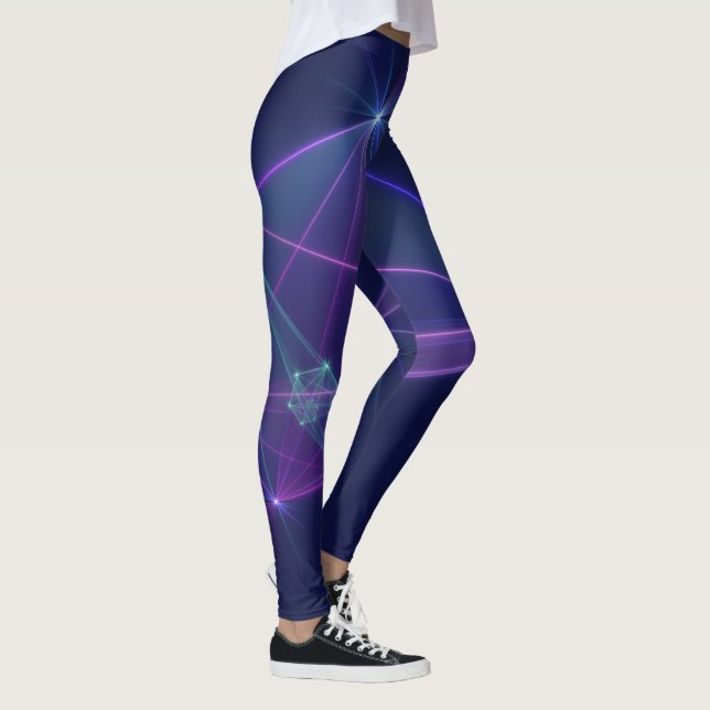 Legging Constelação, Arte Fractal Fantasia Abstrata (Direita)