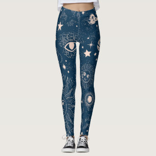 Legging Constelações Galácticas: Design de Padrão Espacial