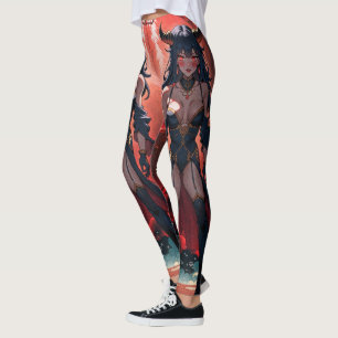 Legging Contato de Súcubo na Encruzilhada: Anime Lilin Dem