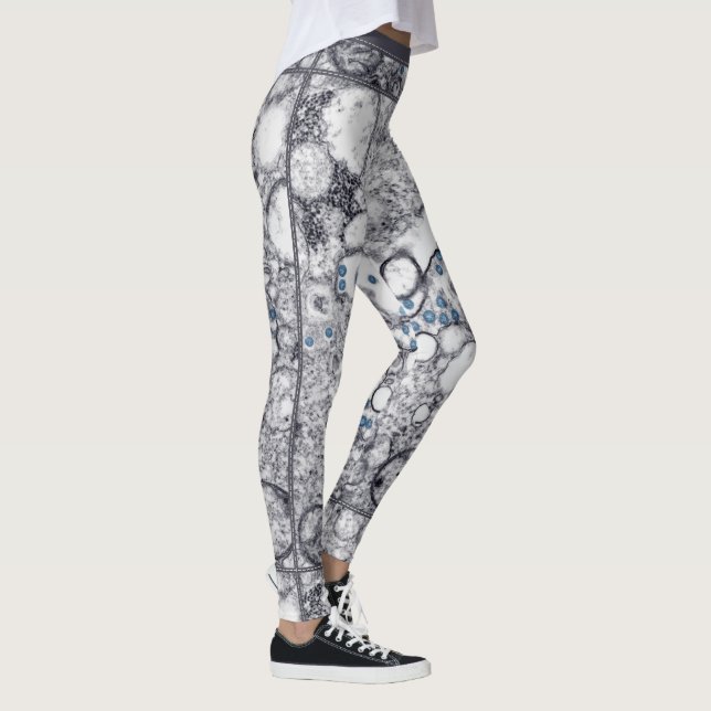 Legging Contemporary Gray Blue Abstraction Special Paint (Direita)