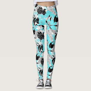 Legging Contour Hawaii Tropical Lily e Protea Floral