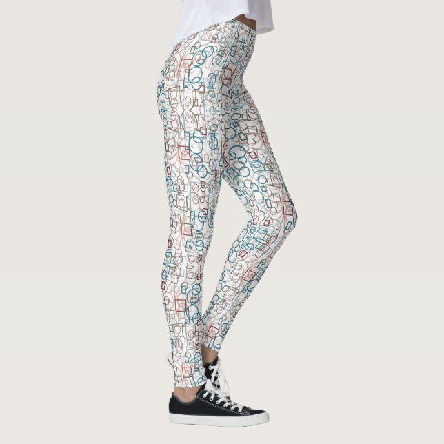 Legging Conundrum - círculos, retângulos e quadrados (Direita)