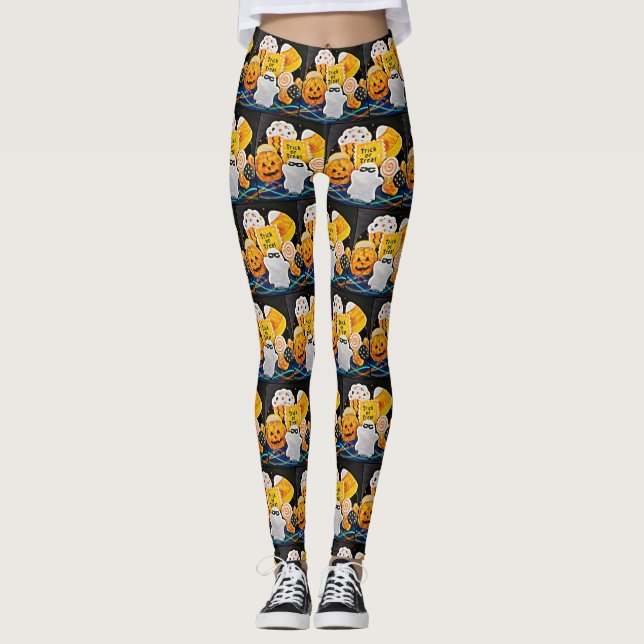 Legging Cookies de Halloween de pop Art (Frente)