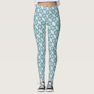 Legging Cookies Flocos de Neve Feriados de Hanukkah de Nat