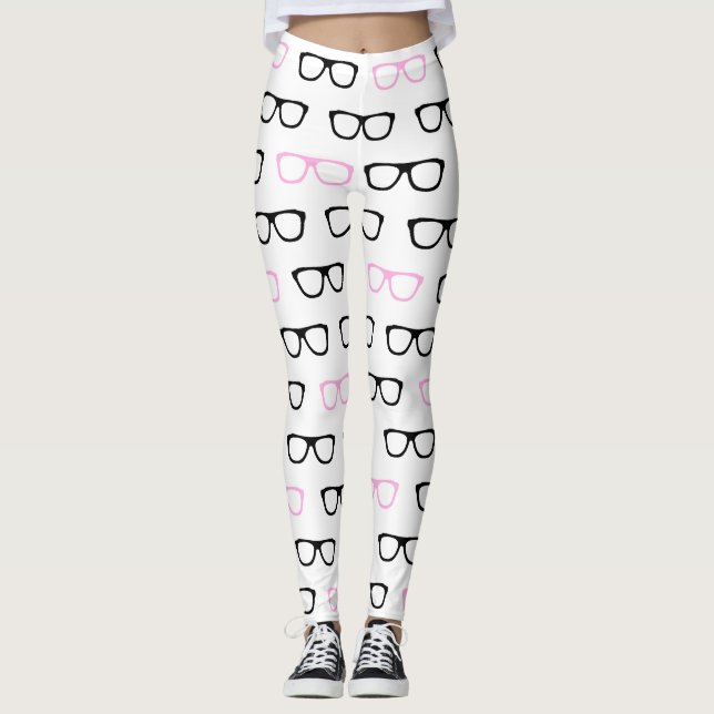 Legging copos geeky, coxas cor-de-rosa, de geek (Frente)