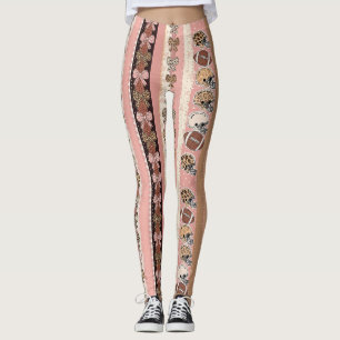 Legging Coquette Futebol Laços Estampa de Leopardo (1)