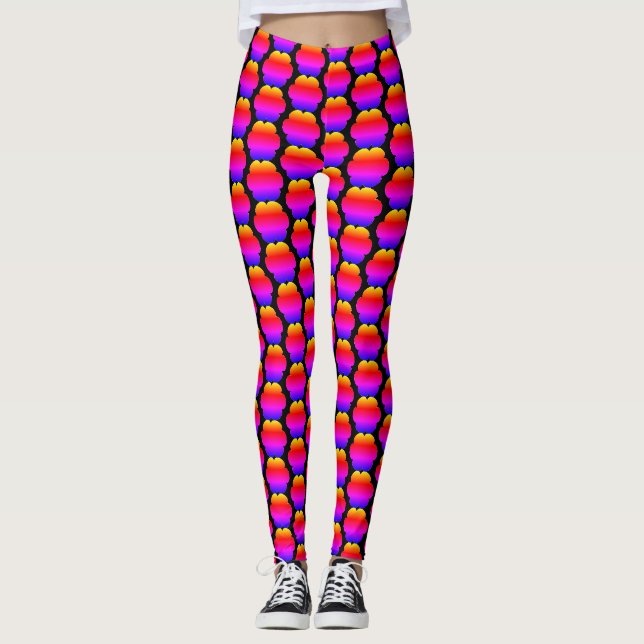 Legging cor da flor forma padrão (Frente)