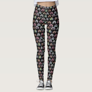 Legging Cor d'água colorida Padrão do arco arco íris a 