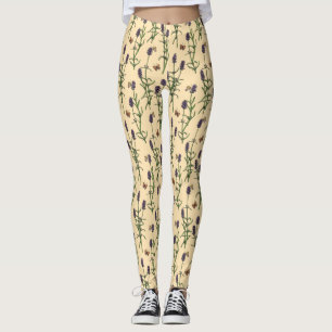 Legging Cor d'água pintada à mão e padrão de tinta com lav