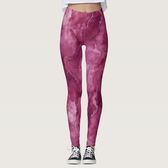 Legging Cor de framboesa (Frente)