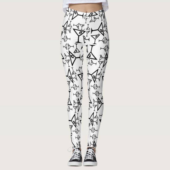 Legging COR DE FUNDO PERSONALIZADA DOS Óculos Martini (Frente)