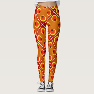 Legging Cor de laranja retrô na década de 70