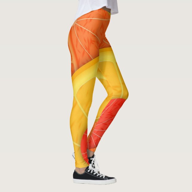 Legging Cor de Laranja | Zazzle_Growth. (Direita)