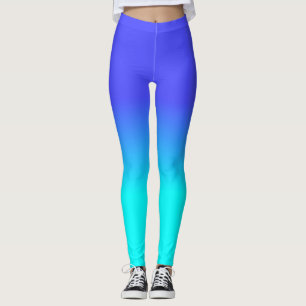 Legging Cor de néon azul e brilhante de néon F da másca