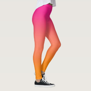 Legging Cor de rosa a laranja