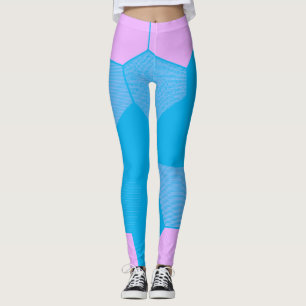 Legging Cor-de-rosa/azul