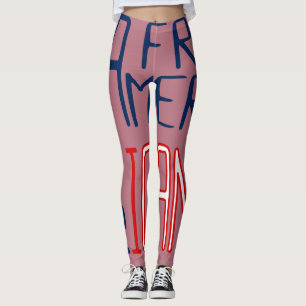 Legging Cor-de-rosa branca azul negra africana americana a