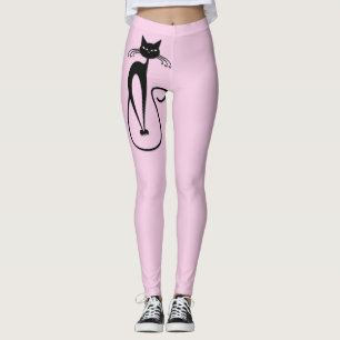 Legging Cor-de-rosa branco preto