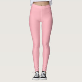 Legging Cor de Rosa claro Sólido Personalizada
