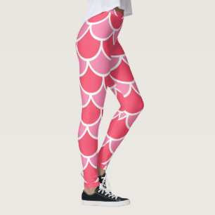 Legging Cor-de-rosa com aspecto Design de Verão branco