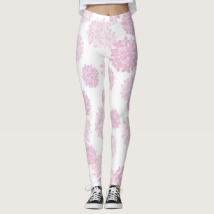 Legging cor-de-rosa, imprensa cobotânica floral