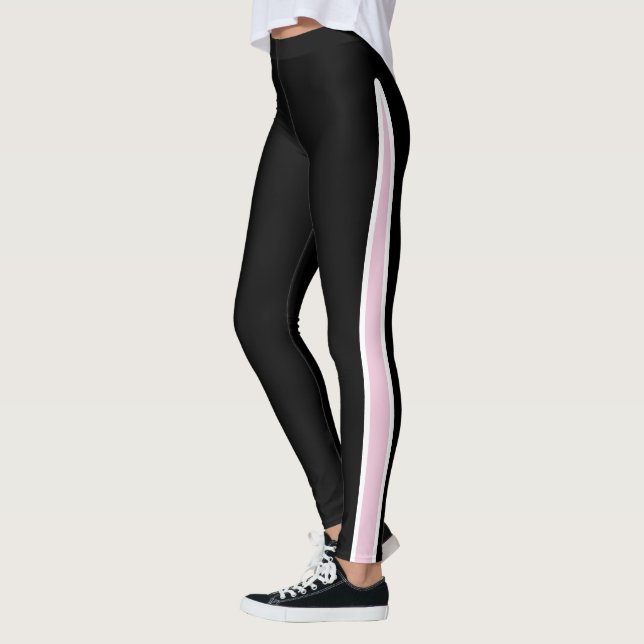 Legging Cor-De-Rosa Preta E Branco (Esquerda)