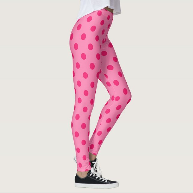 Legging Cor-de-rosa quente no Design de padrão Bolinhas co (Criador carregado)