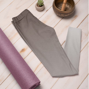 Legging Cor de Tendência do Ombre Castanho do Café - Legge
