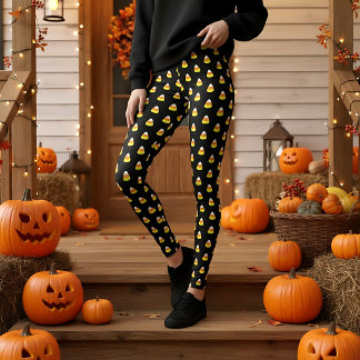 Legging Cor do Fundo Personalizada do Candy Corn
