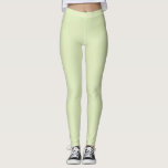 Legging Cor do Vazio Sólido Verde Cheia<br><div class="desc">A cor verde-clara do vazio sólido é um verde-claro com um tonel de terra. Cor colorida que a torna adequada para muitos designs e cores sólidas. Cor alegre com alegria inspiração e felicidade. Hex# E1EDBD</div>