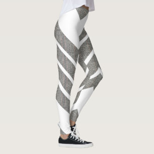 Legging Cor editável do padrão Zigzag Na moda Cóteo