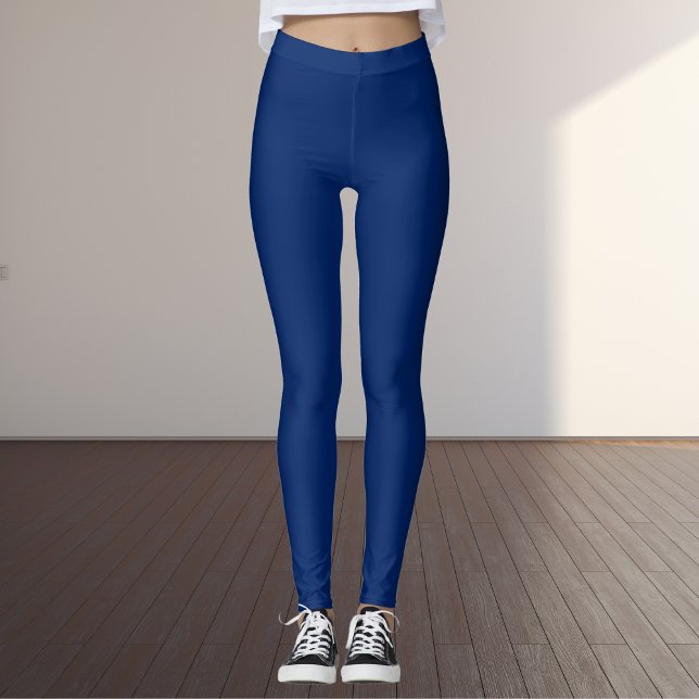 Legging Cor Real Azul Sólido (Criador carregado)