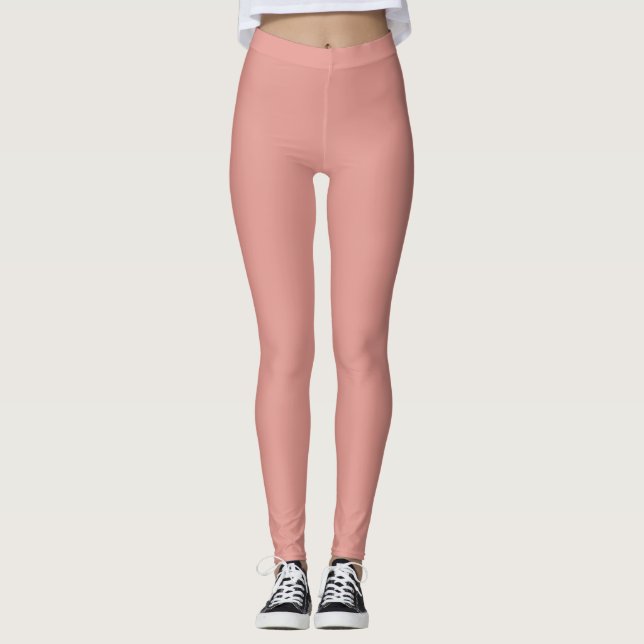 Legging Cor simples rosa flamingo pastel (Frente)