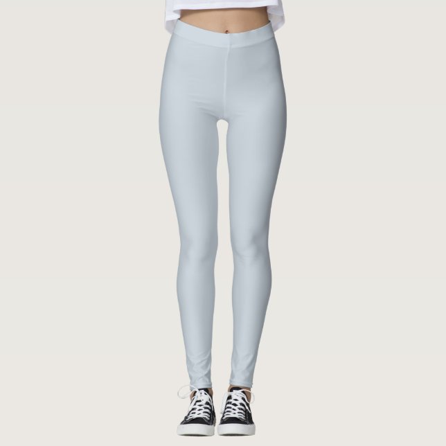 Legging Cor Sólida Azul de Illusão (Frente)