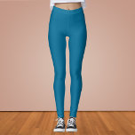 Legging Cor Sólida Azul do Mar<br><div class="desc">Cor Sólida Azul do Mar</div>