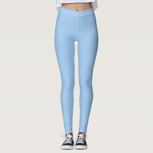 Legging Cor Sólida Azul Pastel