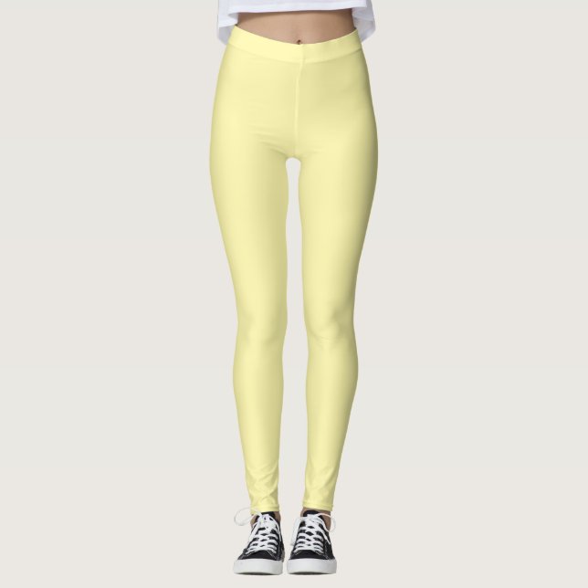Legging Cor Sólida Creme (Frente)