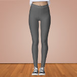 Legging Cor Sólida da Cinza de Davy<br><div class="desc">Cor Sólida da Cinza de Davy</div>