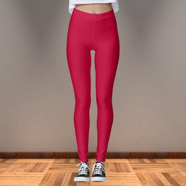 Legging Cor Sólida da Glória Crimson (Criador carregado)