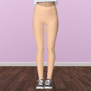 Legging Cor Sólida de Pêssego Profundo