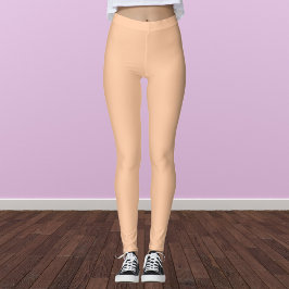 Legging Cor Sólida de Pêssego Profundo