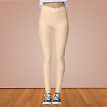 Legging Cor Sólida do Peach Puff<br><div class="desc">Cor Sólida do Peach Puff</div>