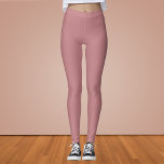 Legging Cor Sólida do Rosa Dusty<br><div class="desc">Cor Sólida do Rosa Dusty</div>