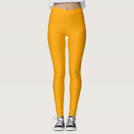 Legging Cor Sólida Laranja Simples