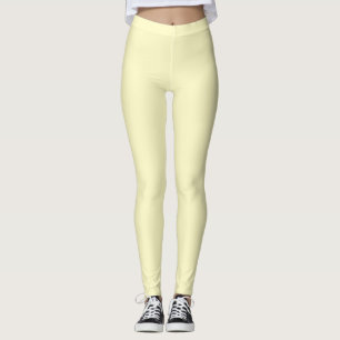 Legging Cor Sólida Lemon Chiffon Personaliza-A