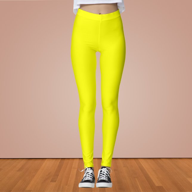 Legging Cor Sólida Neon Amarelo (Criador carregado)