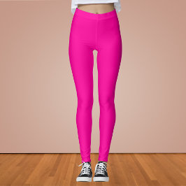 Legging Cor Sólida Neon Rosa